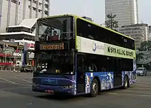 Image 258Jakarta double-decker city tour bus passing through landmarks and points of interest in Jakarta, Indonesia (from Double-decker bus)