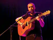 Jake Morley performing at The Citadel, St Helens in April 2015.  Photograph by Andrew D. Hurley