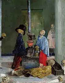 Skeletons Warming Themselves (1889), oil on canvas, 74.8 x 60 cm., Kimbell Art Museum, Fort Worth