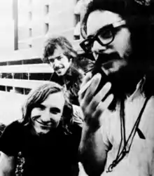 The band's classic lineup in 1970; left to right: Joe Walsh, Dale Peters, Jim Fox