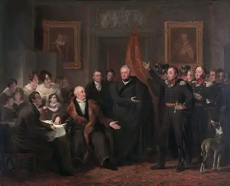 The Triumvirate Assuming Power on behalf of the Prince of Orange (1828)