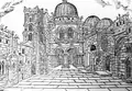 Church of the Holy Sepulchre in Jerusalem, ca 1606 for book Putování