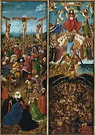 Jan van Eyck, Crucifixion and Last Judgement diptych, c. 1430–1440