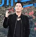 Photo of Jang Hyuk at the Bad Papa conference in 2018.