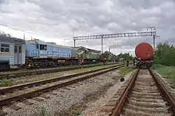 Abandoned trains at Yaniv station