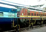 Janmabhoomi Express hauled by WAP4 loco at BZA