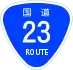 Japanese National Route Sign 0023.svg