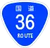 National Route 36 shield