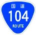 National Route 104 shield