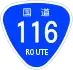 National Route 116 shield