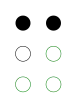 ⠉ (braille pattern dots-14) 