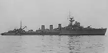 Light cruiser Kitakami on 20 January 1945 at Sasebo Naval Arsenal