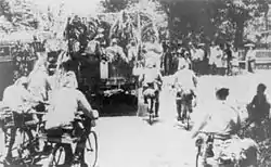 Image 45Japanese bicycle infantry move through Java during their occupation of the Dutch East Indies.  (from History of Indonesia)