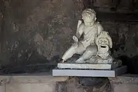 Cupid with a theater mask found in nymphaeum