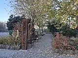 "Jardin des terroirs" (English: Garden of terroirs) in front of the station