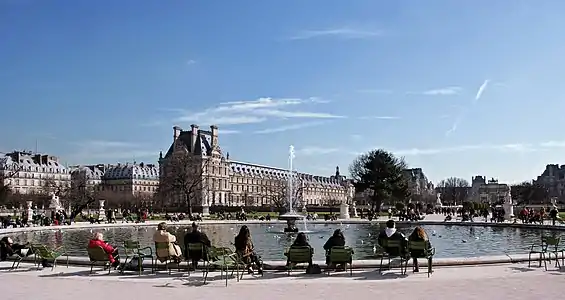 The Grand Bassin, or circular pond, originally part of the private royal garden