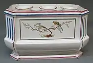 French faience, c. 1750, with three pots inside