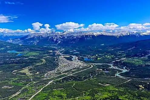 View of Jasper and the Colin Range