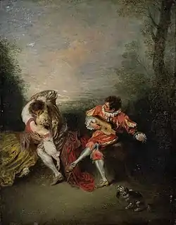 Watteau, The Surprise, ca. 1718, oil on panel, J. Paul Getty Museum, Los Angeles