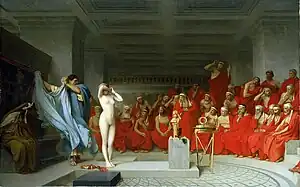 Jean-Léon Gérôme: Phryne before the Areopagus (1861)