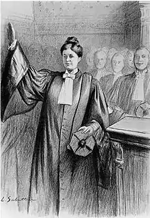 Jeanne Chauvin, the second woman in France to be sworn in as a lawyer (December 1900)