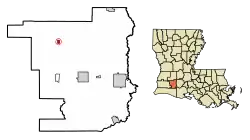 Location of Fenton in Jefferson Davis Parish, Louisiana