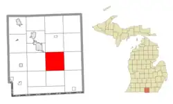 Location within Hillsdale County