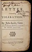 John Locke, A Letter Concerning Toleration (Boston: Rogers & Fowle, 1743); Pequot Library Special Collections