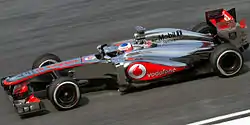 Jenson Button during a practice session