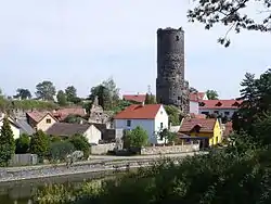 View towards the Jenštejn Castle