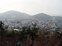 Jeongeup seen from Seonghwangsan