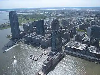 Aerial view of Exchange Place, 2010