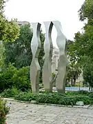 Hans Arp, 1972, On the Threshold of Jerusalem, Stainless Steel, Meir Sherman Garden, Jerusalem