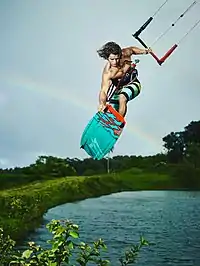 Jesse Richman kiteboarding