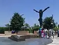 Jesus leaving The Cross, located behind the St. James Church