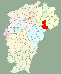 Location in Jiangxi