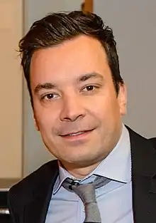 Close up of late night talk show host Jimmy Fallon