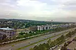 View of Blue Area with Jinnah Avenue in Islamabad