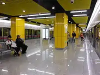 Line 13 platform of Jinshajiang Road