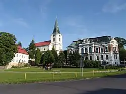 Centre of the town with the Church of Saint George