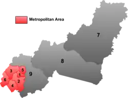 Location of Fularji ("5") within Jixi City