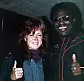 Walker with friend/collaborator Bonnie Raitt