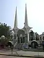 The town's modernist Mehtab Mosque