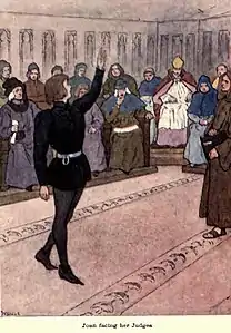 Joan of Arc on trial for witchcraft