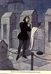 Joan of Arc praying for guidance