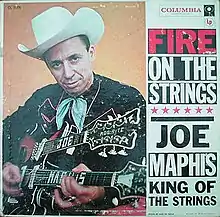 Maphis on the cover of his 1957 album Fire on the Strings