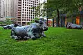 Joe Fafard's sculptural work, "The Pasture" (1985), Toronto Dominion Centre, Toronto, Ontario Canada