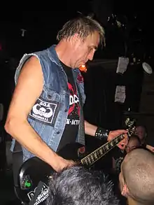 Joey Keithley playing in Montreal with D.O.A. 2010.