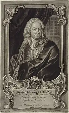 portrait of the music theorist Johann Mattheson