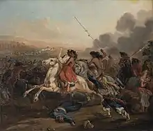 Image 11The Arauco War. The painting depicts a woman being kidnapped during a malón (from History of Chile)